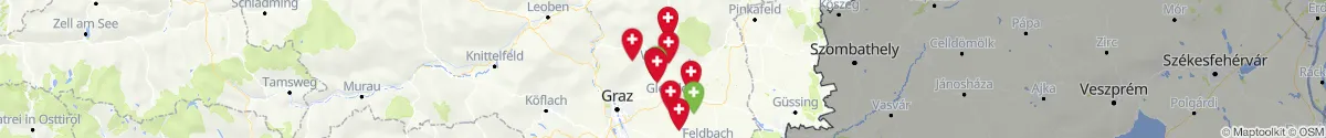 Kartenansicht für Apotheken-Notdienste in der Nähe von Weiz (Steiermark)